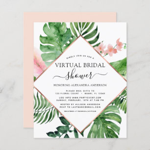 Budget Virtual Bridal Shower Tropical Palm