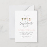 budget watercolor bachelorette party invitation