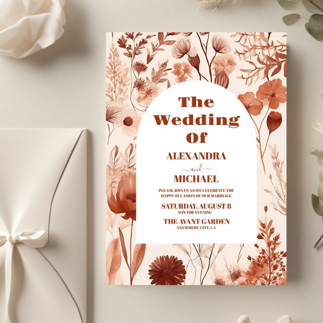 Budget  Watercolor  Burgundy Wildflowers Wedding (Creator Uploaded)