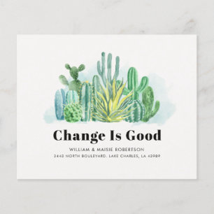 Budget Watercolor Cacti Moving Announcement