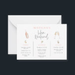 budget Watercolor champagne hen weekend 3 day Card<br><div class="desc">budget watercolor cocktail champagne hen weekend itinerary. Watercolor swimsuit and drink illustrations. Part of a matching collection.</div>