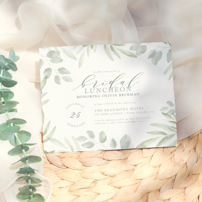 Budget Watercolor Eucalyptus Bridal Luncheon (Creator Uploaded)