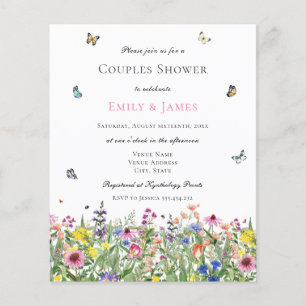 Budget Watercolor Floral Couples Shower