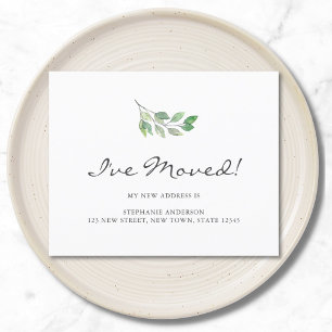 Budget Watercolor Foliage Moving Announcement