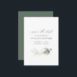 budget Watercolor foliage wedding save the date Card<br><div class="desc">budget Etherial watercolor foliage and metallic gold effect wedding save the date invite. With beautiful watercolor details. This modern wedding invite is sure to set the style for your big day.</div>