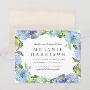 Budget Watercolor Hydrangea Wreath Bridal Shower