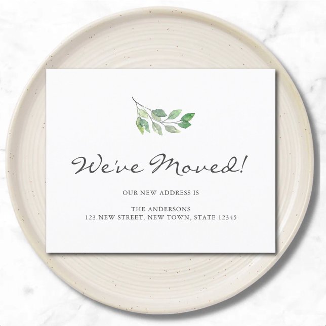 Budget Watercolor Leaves Moving Announcement (Creator Uploaded)