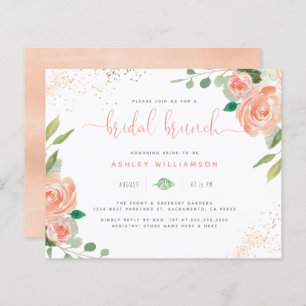 Budget Watercolor Peonies Eucalyptus Bridal Brunch