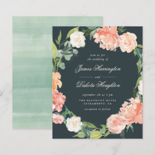 Budget Watercolor Peonies & Eucalyptus Wedding