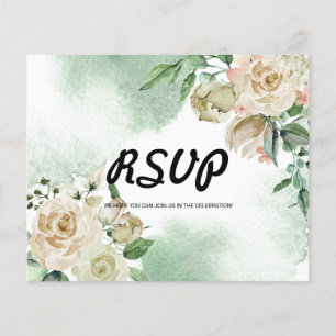 Budget Watercolor RSVP card. Flyer
