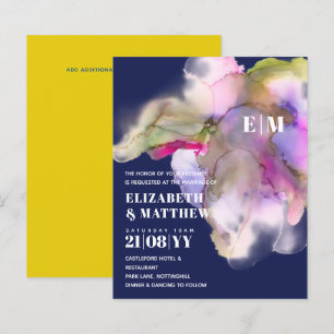 BUDGET Watercolor Wedding Abstract Purple Grey