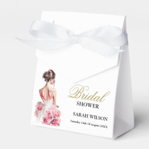 Budget Watercolor Wedding Gown Bridal Shower  Favour Box