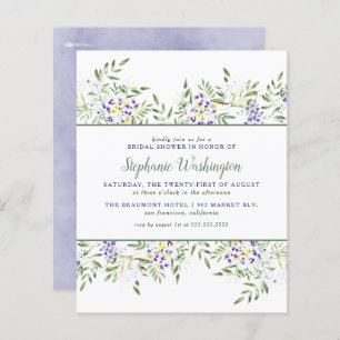 Budget Watercolor Wisteria Bridal Shower