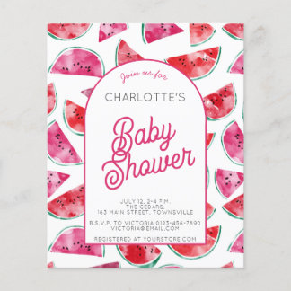 Budget Watermelon Baby Shower Invitation