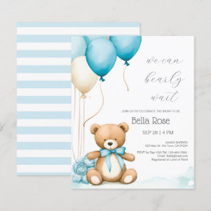 Budget We Can Bearly Wait Baby Shower Invitation