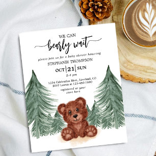 Budget We Can Bearly Wait Baby Shower Invitation