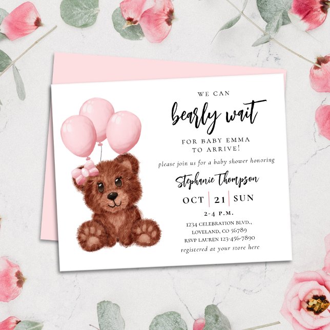 Budget We Can Bearly Wait Baby Shower Invitation (Creator Uploaded)