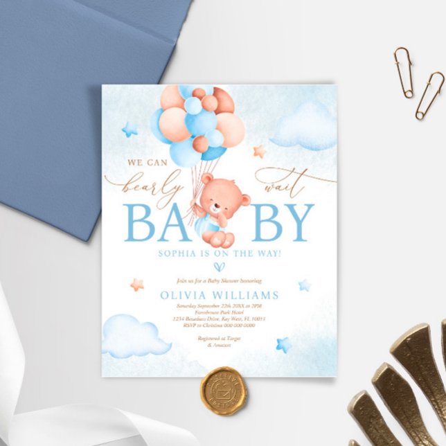 Budget We Can Bearly Wait Baby Shower Invitation (Creator Uploaded)