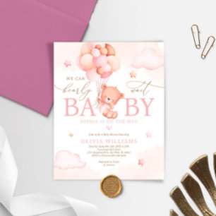 Budget We Can Bearly Wait Baby Shower Invitation