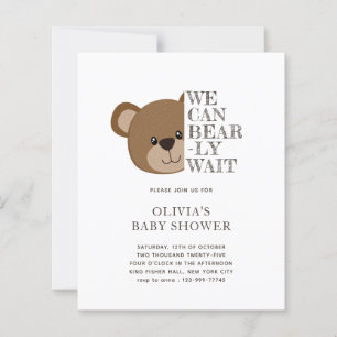 BUDGET We Can Bearly Wait Teddy Bear Baby Shower