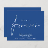 Budget We Decided on Forever Blue Save The Date
