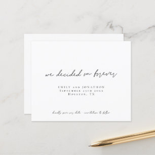 Budget We Decided on Forever Script Save The Date