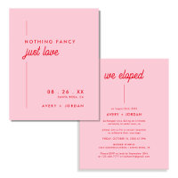 Budget We Eloped Retro Elopement Wedding Invite