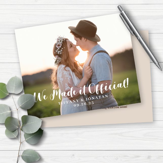 BUDGET We Made it Official Elopement Announcement (BUDGET We Made it Official Elopement Announcement)