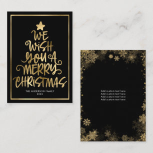 Budget We Wish You A Merry Christmas Black Fun Card