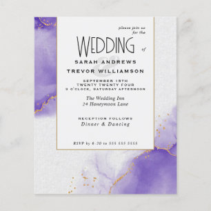 Budget Wedding Abstract Amethyst Skies