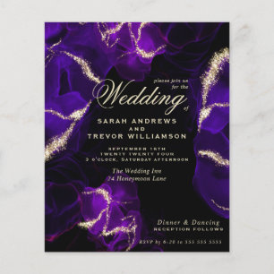 Budget Wedding Amethyst Purple Alcohol Ink