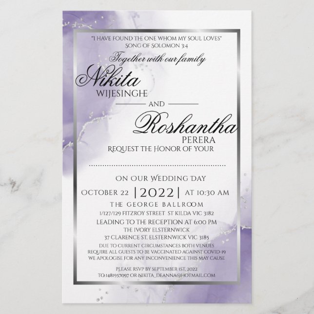 Budget Wedding Amethyst Purple Custom Nikita 4 (Front)