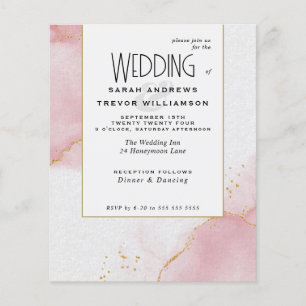 Budget Wedding Blush Pink Skies