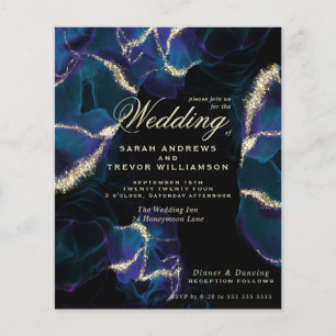 Budget Wedding Cobalt Blue Purple Alcohol Ink