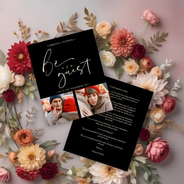Budget Wedding Collage 2 Photos Be Our Guest (Budget Wedding Collage 2 Photos Be Our Guest
Low Cost Collage Two Photos Be Our Guest Romantic Cards)