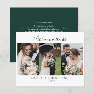 Budget Wedding Day Photo Collage Thank You