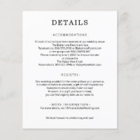 Budget Wedding Details Enclosure Flyer