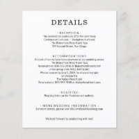 Budget Wedding Details Enclosure Flyer