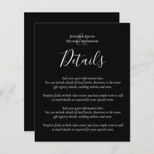 Budget Wedding Details Hotels Enclosure Template