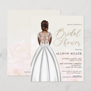 Budget Wedding Dress Bridal Shower Invitation