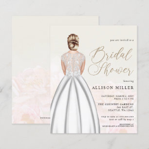 Budget Wedding Dress Bridal Shower Invitation