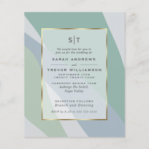 Budget Wedding Dusty Blue Pale Sage Abstract 