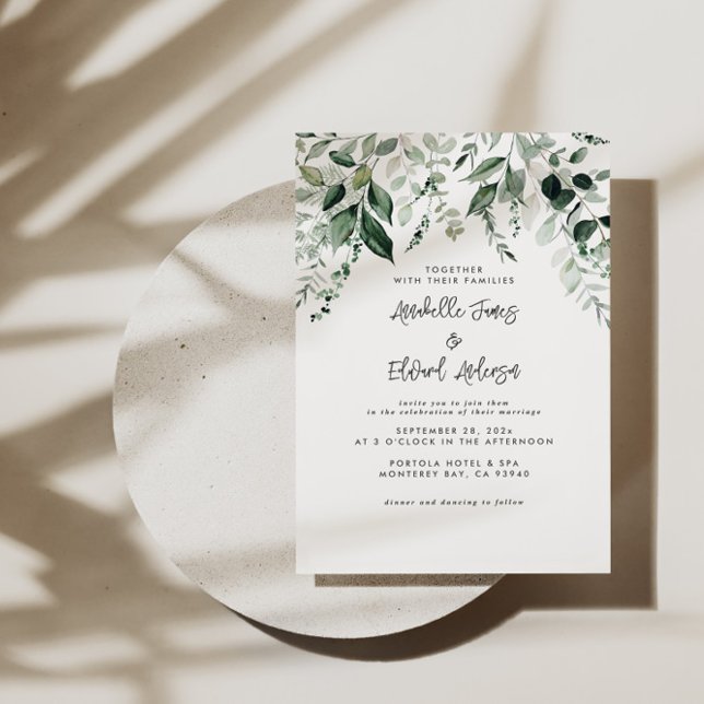 budget Wedding eucalyptus details and invitation Flyer (Creator Uploaded)