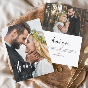 Budget Wedding Handwritten Thank You 2 Photos Flyer
