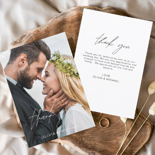 Budget Wedding Handwritten Thank You Photo Flyer