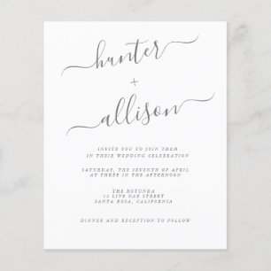 Budget Wedding Invitation Flyer