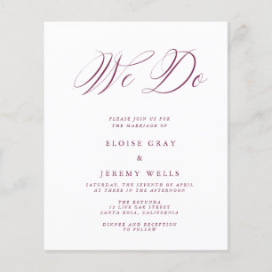 Budget Wedding Invitation Flyer