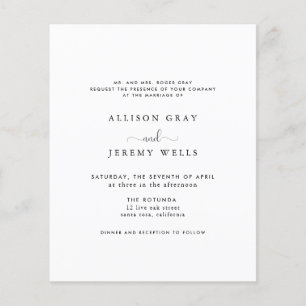 Budget Wedding Invitation Flyer