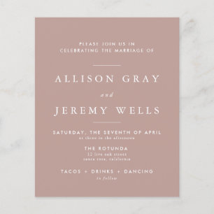 Budget Wedding Invitation Flyer