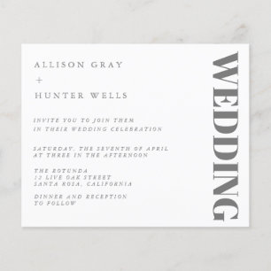Budget Wedding Invitation Flyer